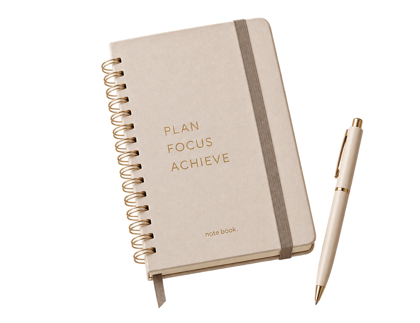 Focus yearly planner with pen